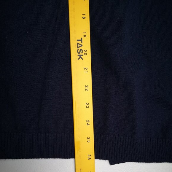 NWT Apt. 9 Ladies Size 1X Navy w/ Teal Front Layered Insert Belted Cardigan - Picture 11 of 11